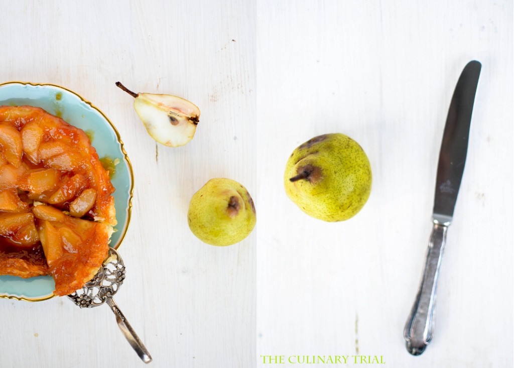 Tarte Tatin mit Birnen und Kaffee-Schoko-Sauce - The Culinary Trial